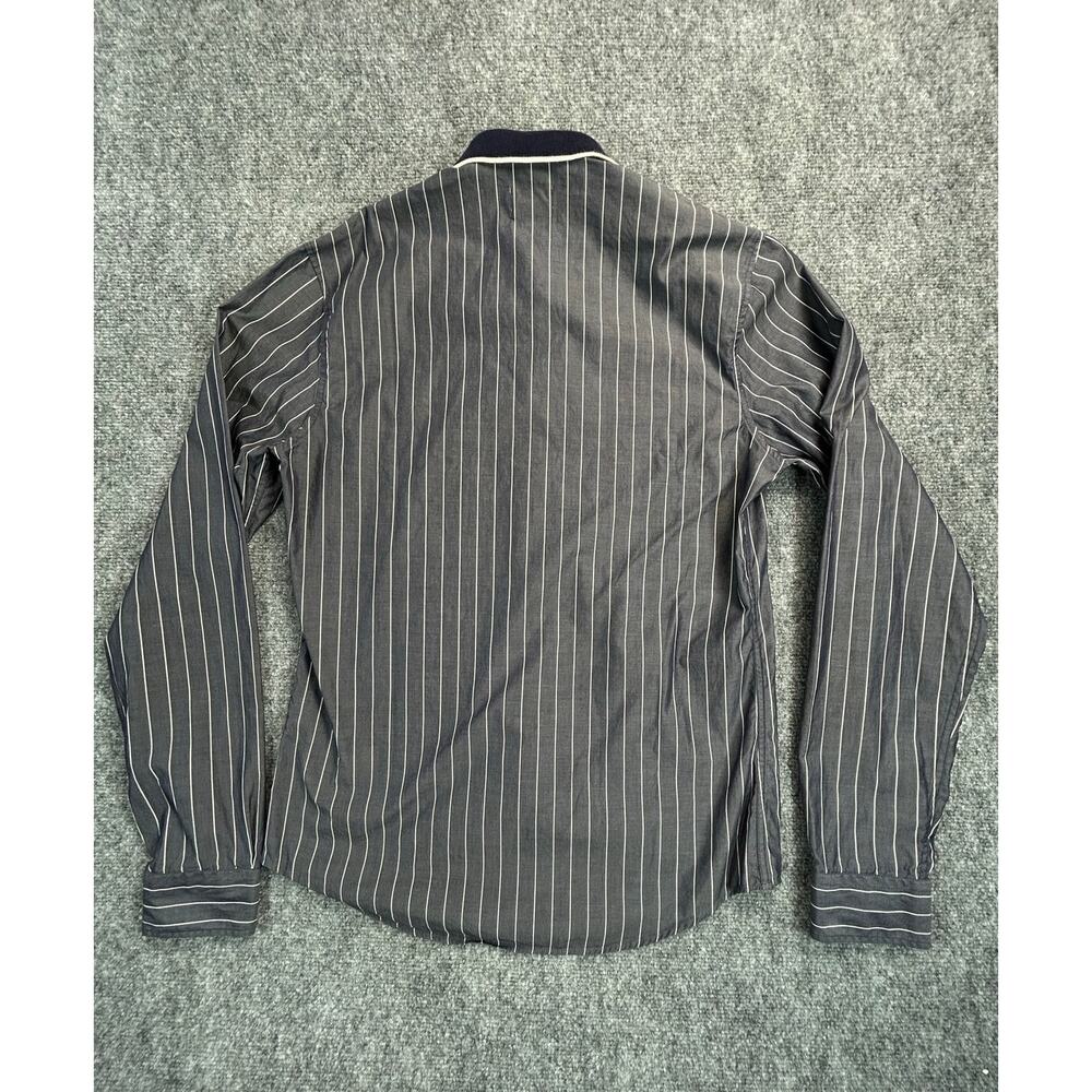 Vintage Lacoste Button Down Shirt Men's Medium Pinstripe Embroidered Croc Logo - Picture 2 of 6